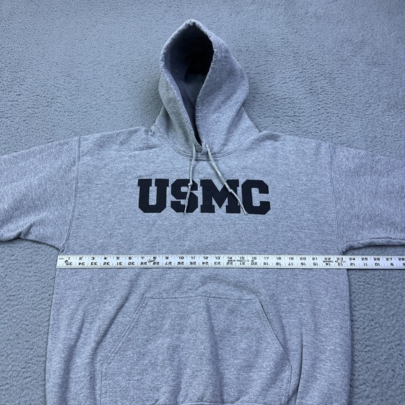 MV Sport USMC Hoodie Mens Large Grey Sweatshirt Pullover Marine Corps Military - Picture 5 of 8